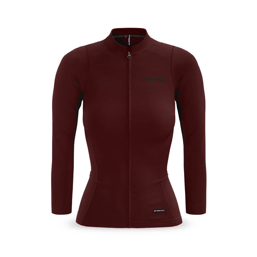 Women's Pecora Long Sleeve Merino Jersey (Bloodstone)