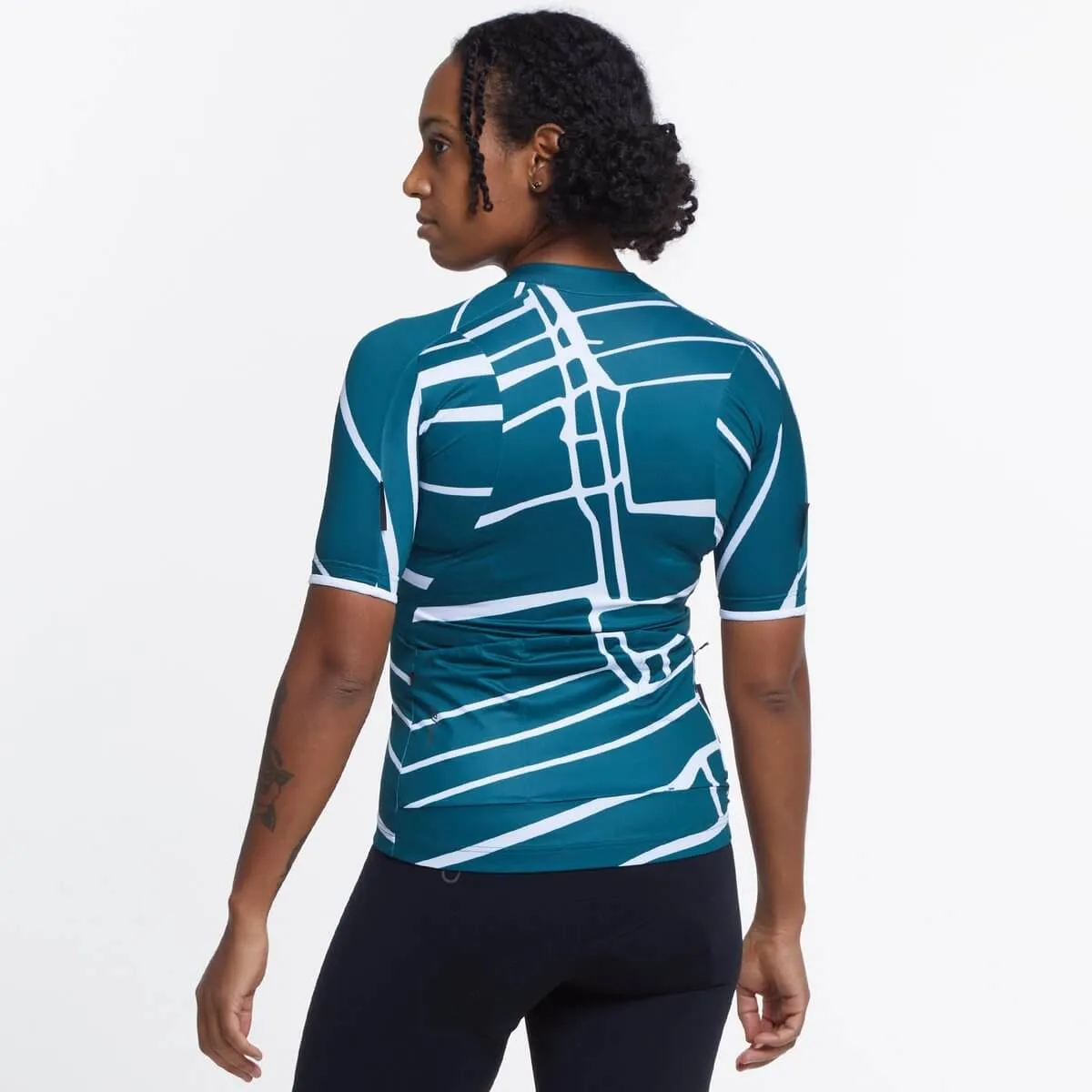 Women's SE Jersey - Deep Sea Block Print