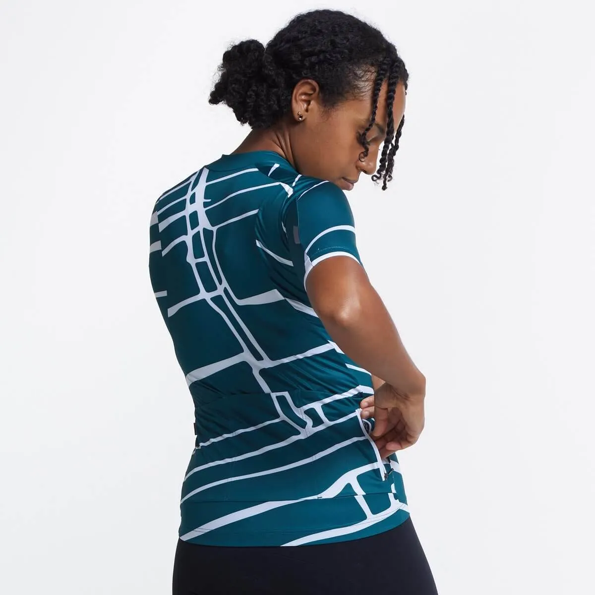 Women's SE Jersey - Deep Sea Block Print