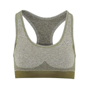 WOMENS SEAMLESS SCULPT BRA OLIVE