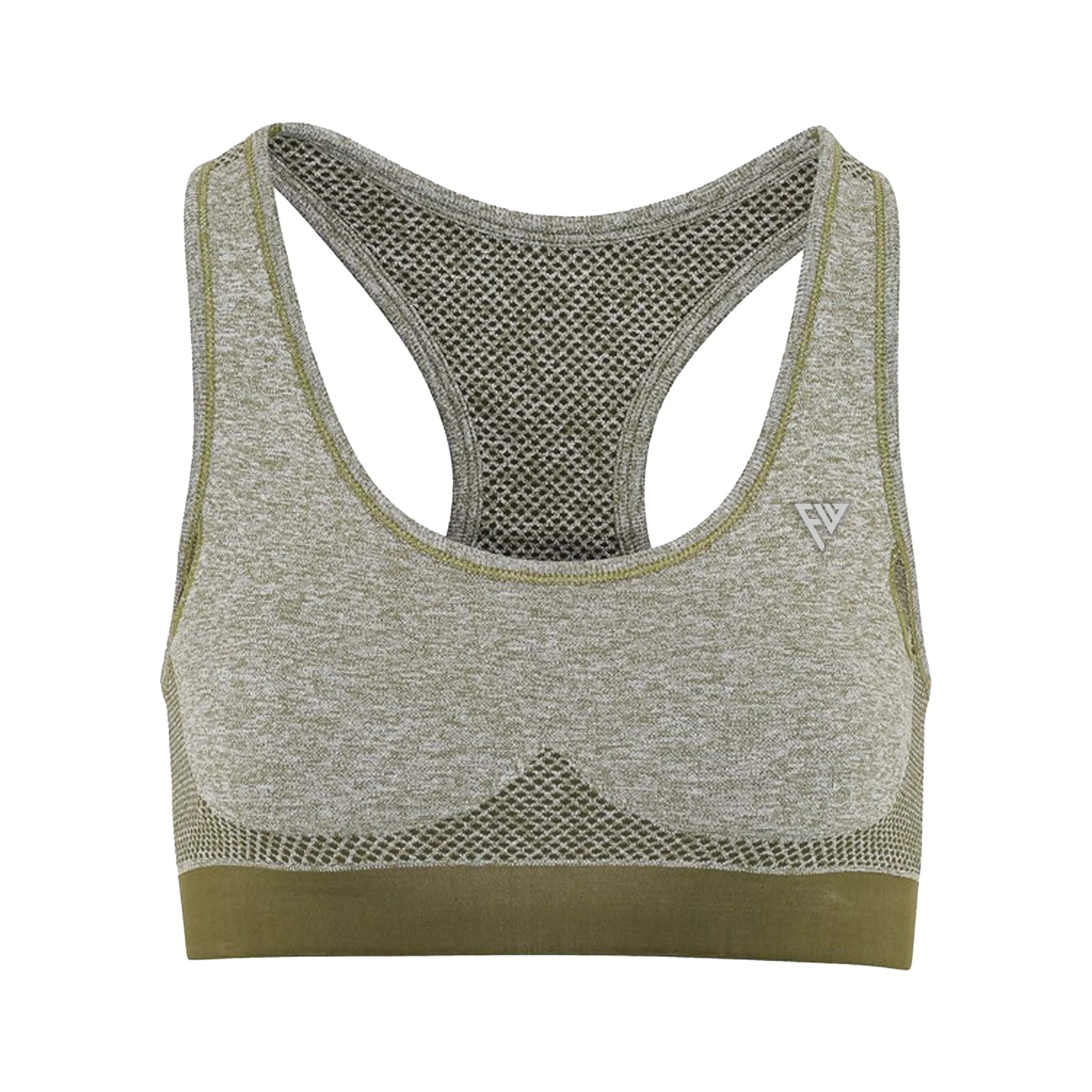 WOMENS SEAMLESS SCULPT BRA OLIVE