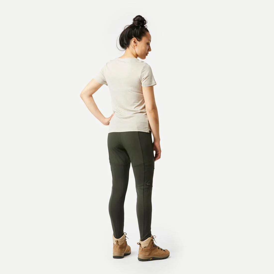 Women's Travel Trekking Reinforced & Multi-Pocket Leggings | TRAVEL 500