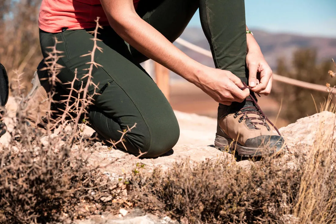 Women's Travel Trekking Reinforced & Multi-Pocket Leggings | TRAVEL 500