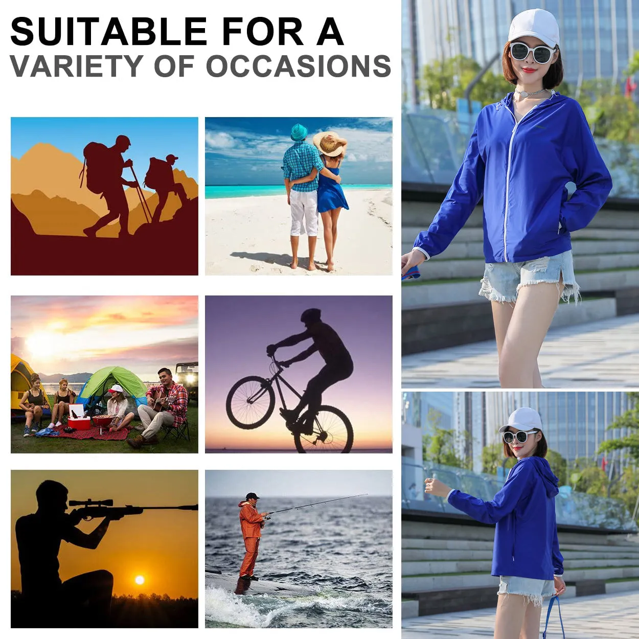 Women's UPF50  Smooth Zipper Quick Dry Sports Jacket