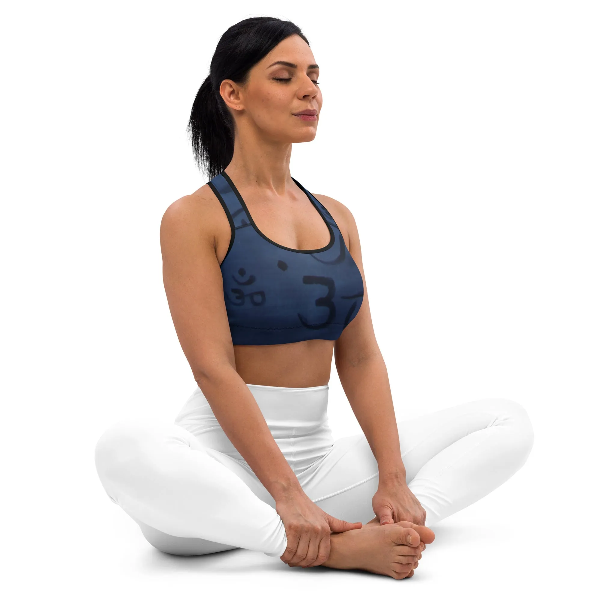 Women's Wearable Art "OM" Padded Sports Bra