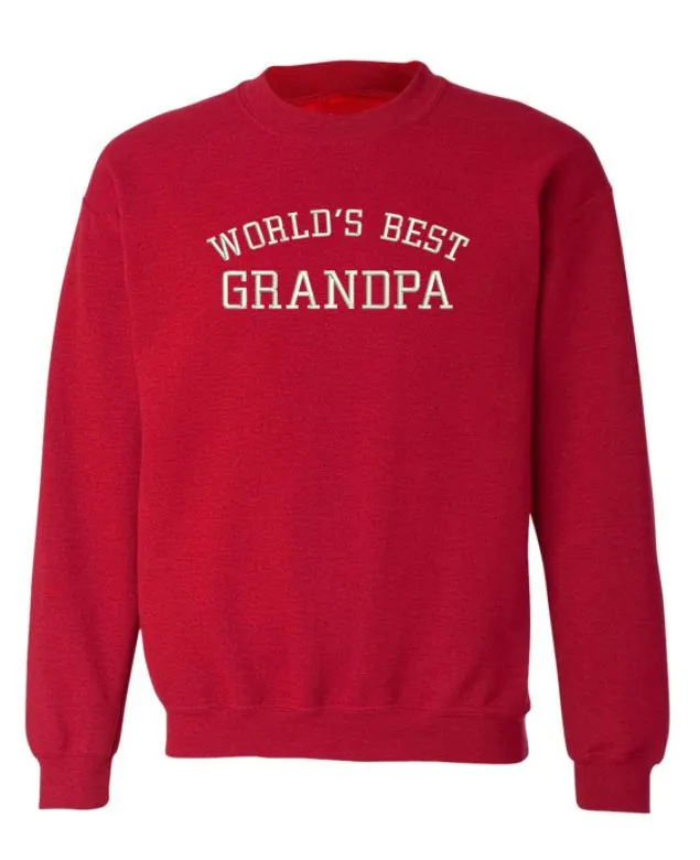 World's Best Grandpa Embroidered Sweatshirt