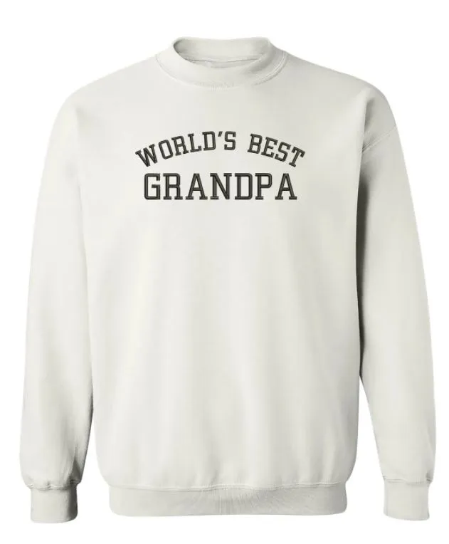 World's Best Grandpa Embroidered Sweatshirt