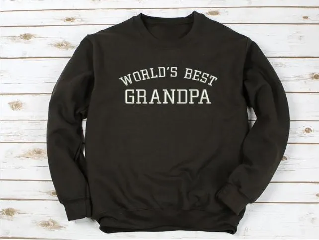 World's Best Grandpa Embroidered Sweatshirt