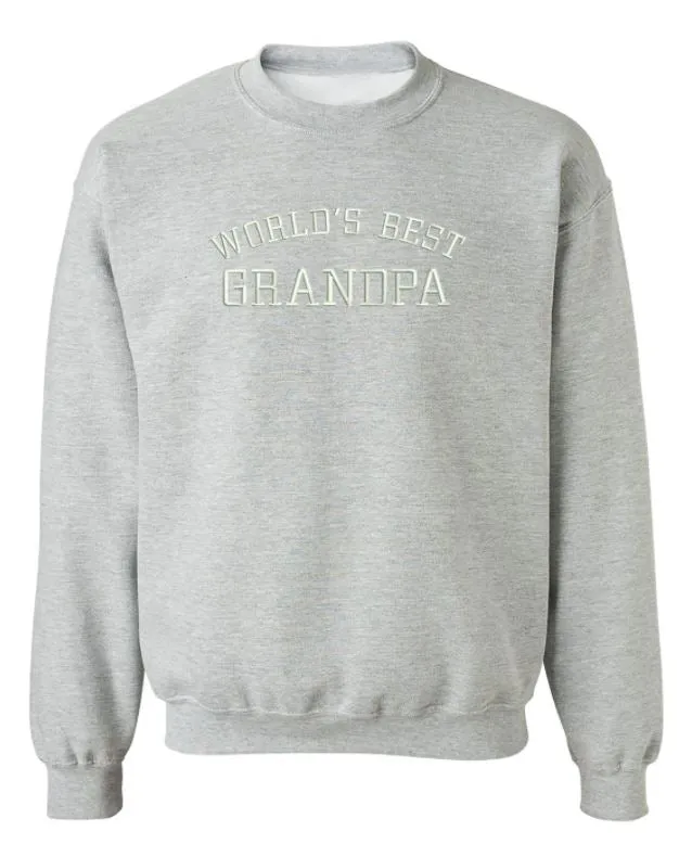 World's Best Grandpa Embroidered Sweatshirt