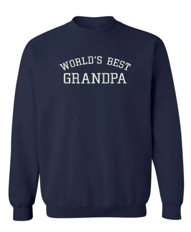 World's Best Grandpa Embroidered Sweatshirt