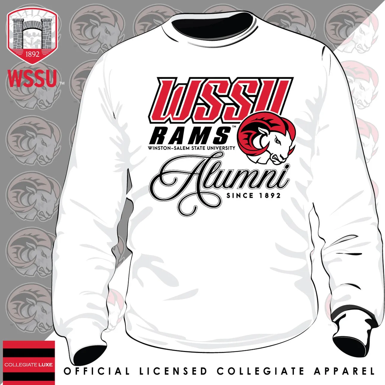 WSSU | Fancy ALUMNI White Unisex Sweatshirts (**)