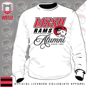 WSSU | Fancy ALUMNI White Unisex Sweatshirts (**)