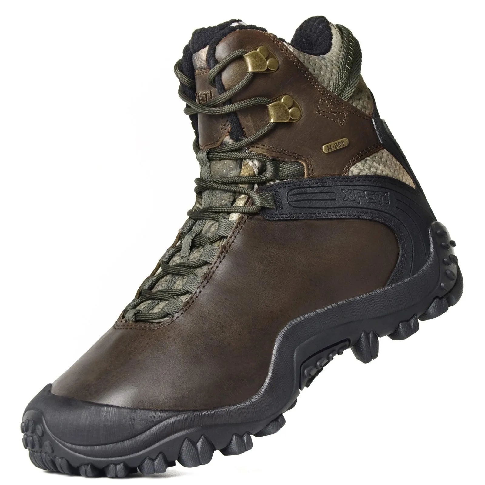 XPETI Men's Gravel 400G Insulated Leather Waterproof Hunting Boots