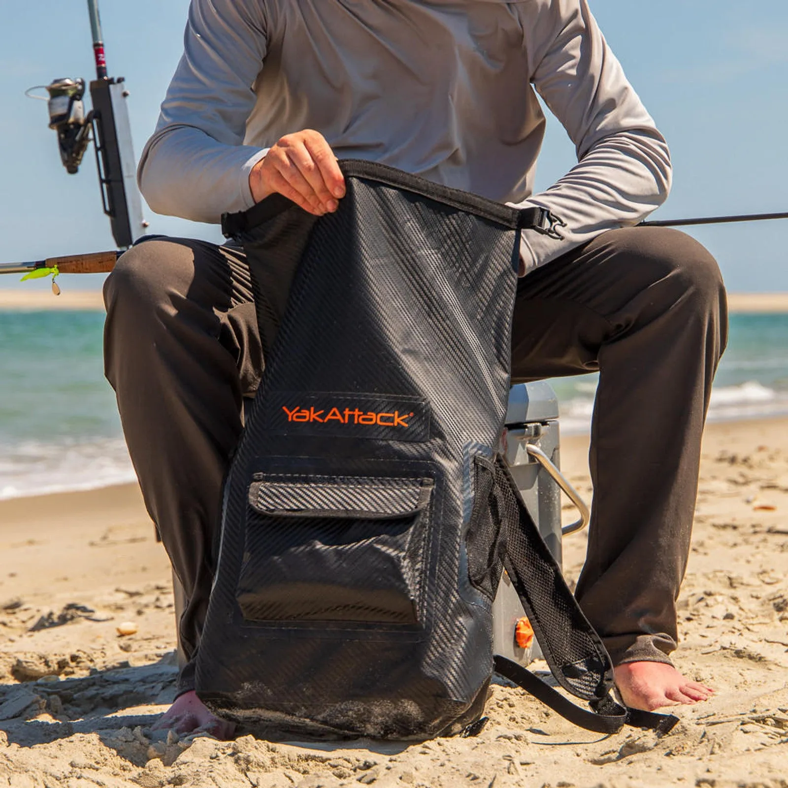 YakAttack - 20L Roll-Top Drybag Backpack - Black