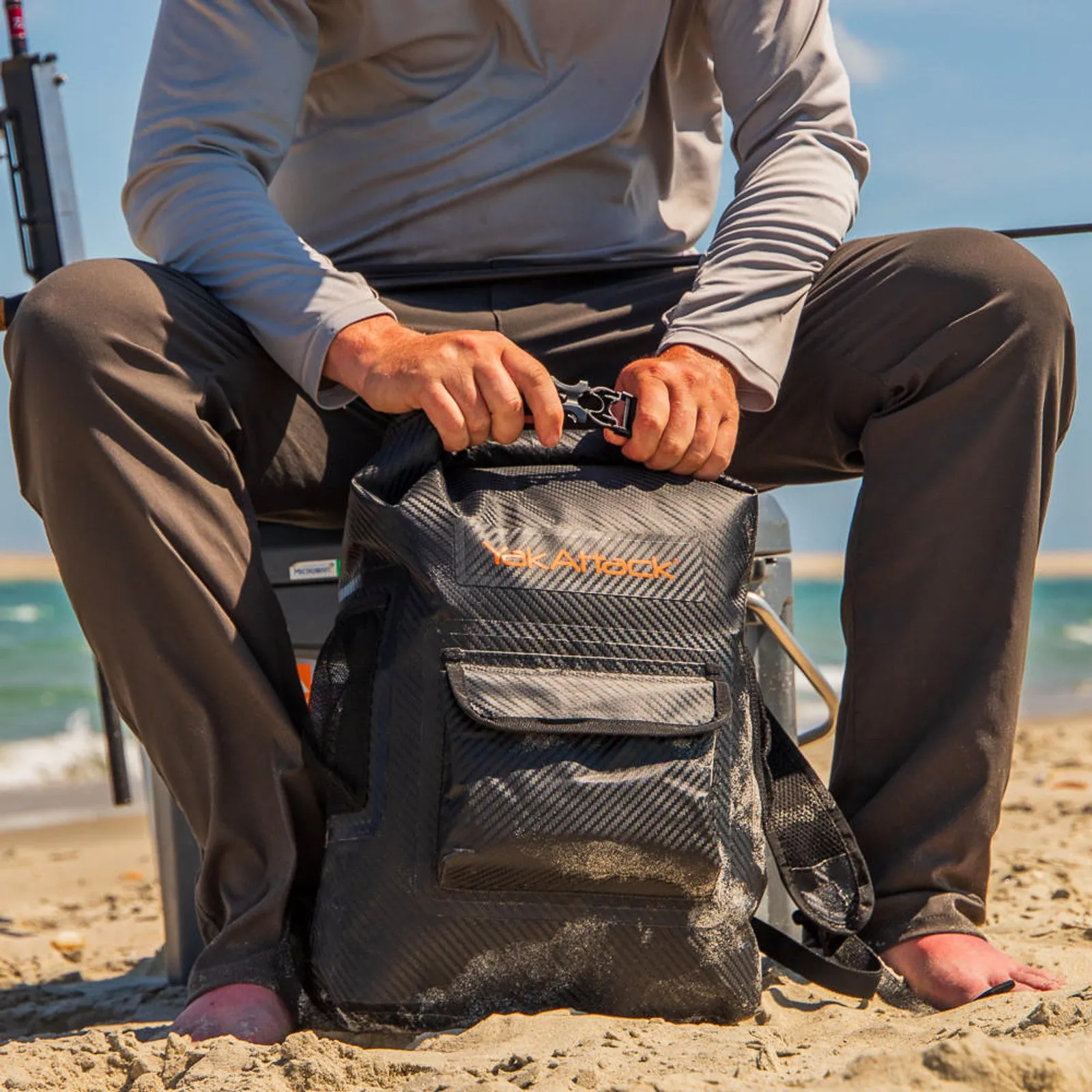 YakAttack - 20L Roll-Top Drybag Backpack - Black