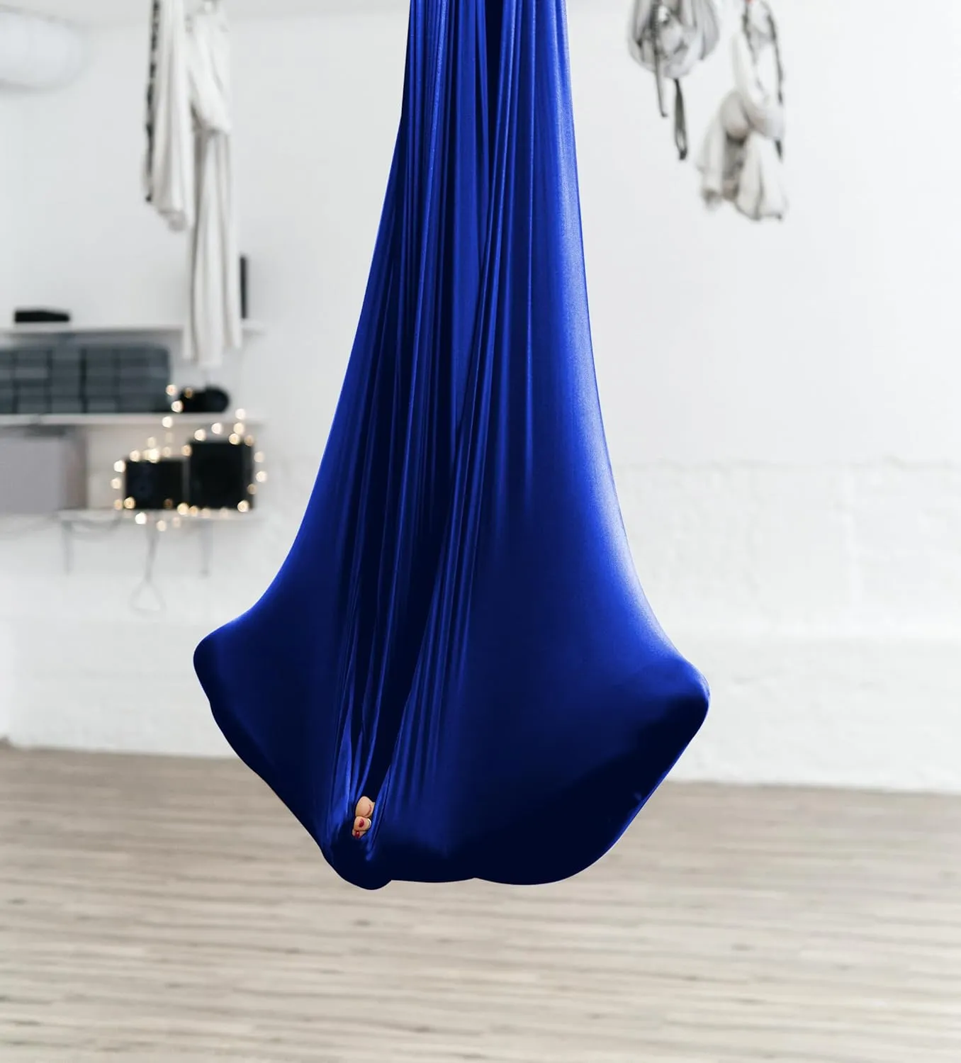 Yoga Hammock Kit for Fitness Anti Gravity Fabrics with Low Stretch Nylon Fabric & Included Hardware for Aerial Dance