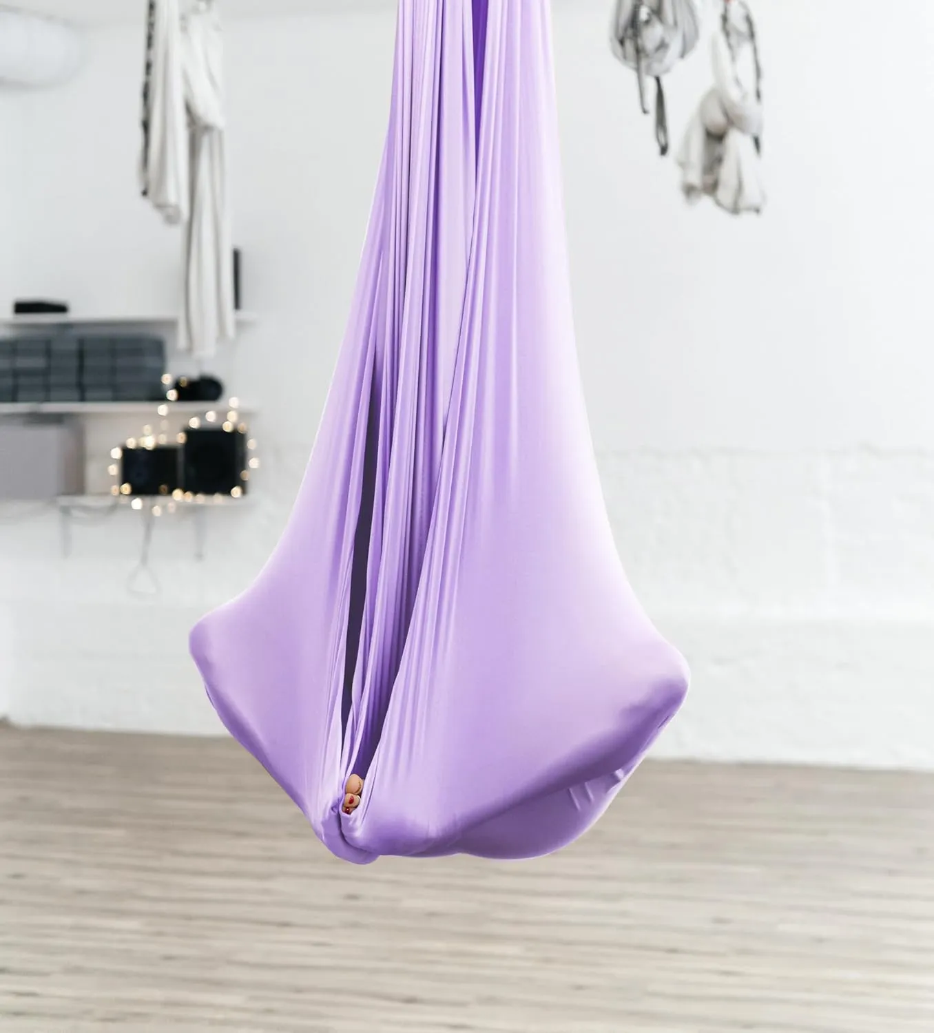 Yoga Hammock Kit for Fitness Anti Gravity Fabrics with Low Stretch Nylon Fabric & Included Hardware for Aerial Dance