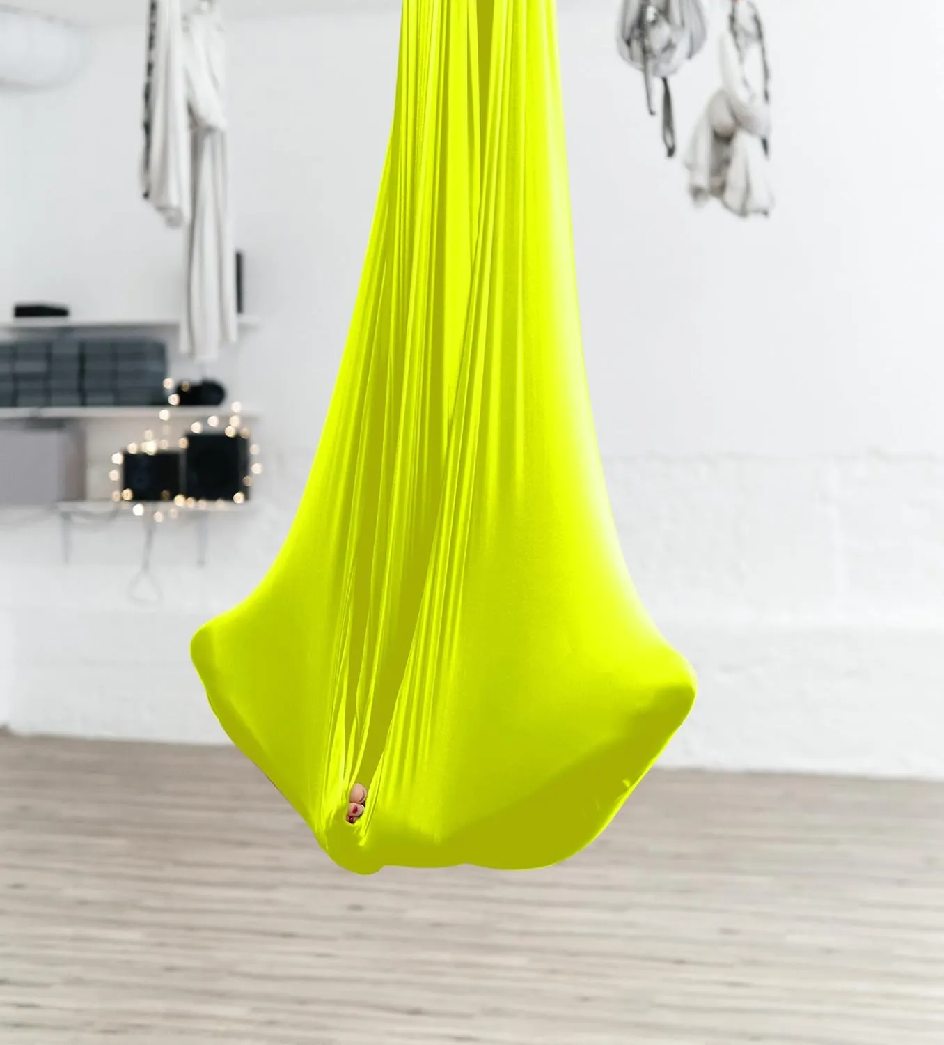 Yoga Hammock Kit for Fitness Anti Gravity Fabrics with Low Stretch Nylon Fabric & Included Hardware for Aerial Dance
