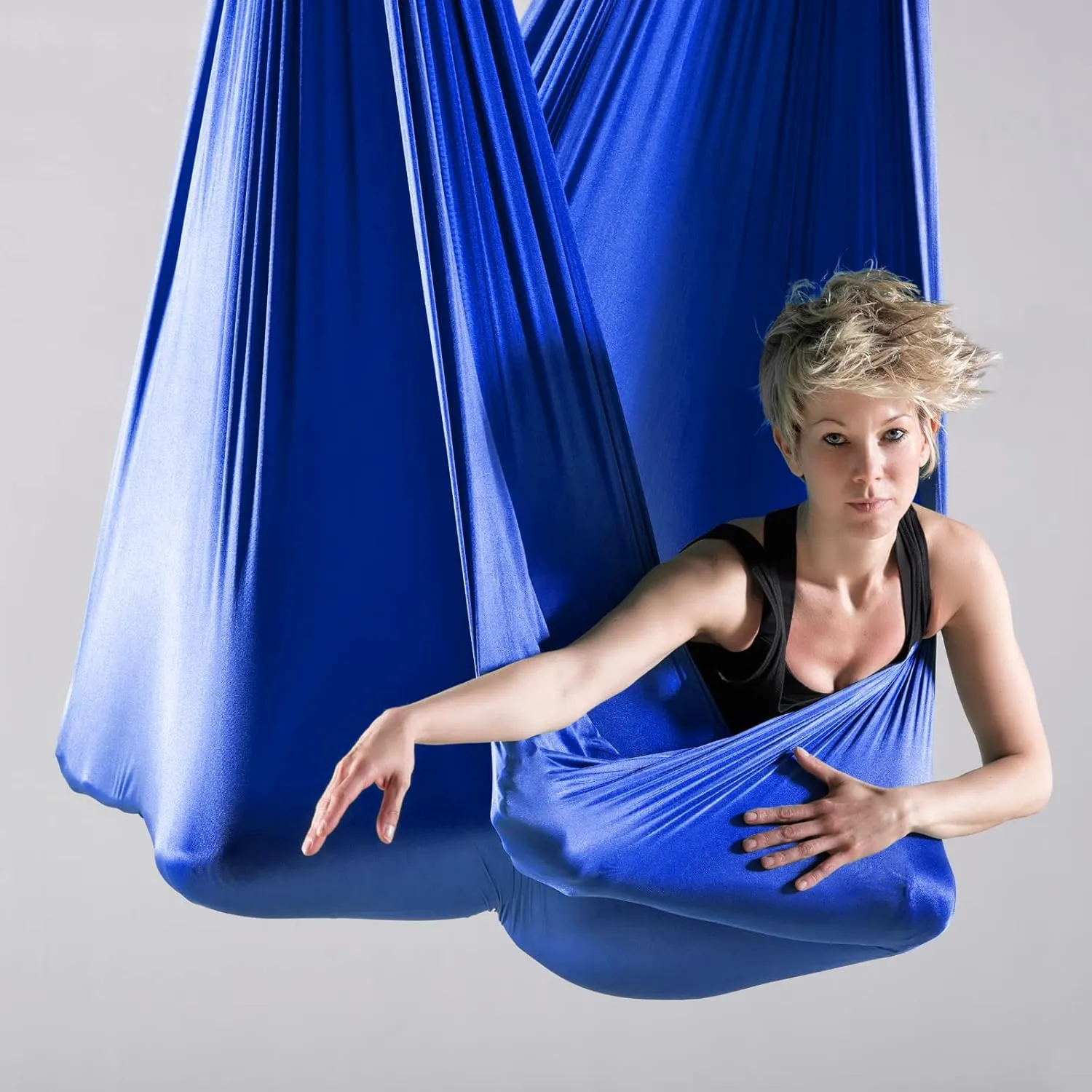 Yoga Hammock Kit for Fitness Anti Gravity Fabrics with Low Stretch Nylon Fabric & Included Hardware for Aerial Dance