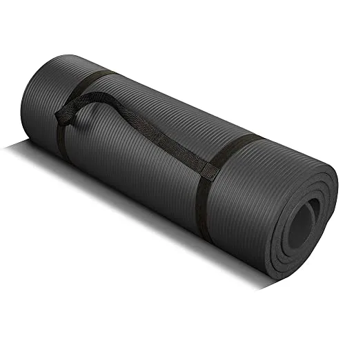 Yoga Mat - 13MM Thick High Density NBR Eco Friendly Non Slip Exercise & Fitness Mat for Mens and Women All Types of Yoga, Pilates Funko Pop! Keychain (72"inch x 24" inchx 13mm) (12MM, Black)