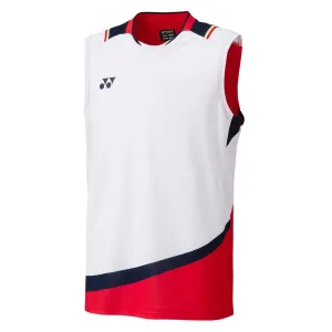 Yonex 10490 Mens Sleeveless Shirt - White