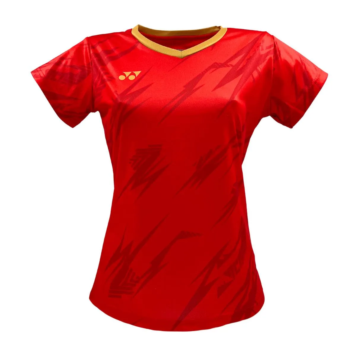 Yonex YTL8 Womens Badminton T-Shirt - Red / Gold