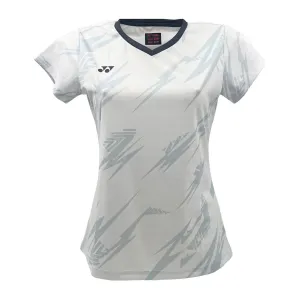 Yonex YTL8 Womens Badminton T-Shirt - White / Charcoal