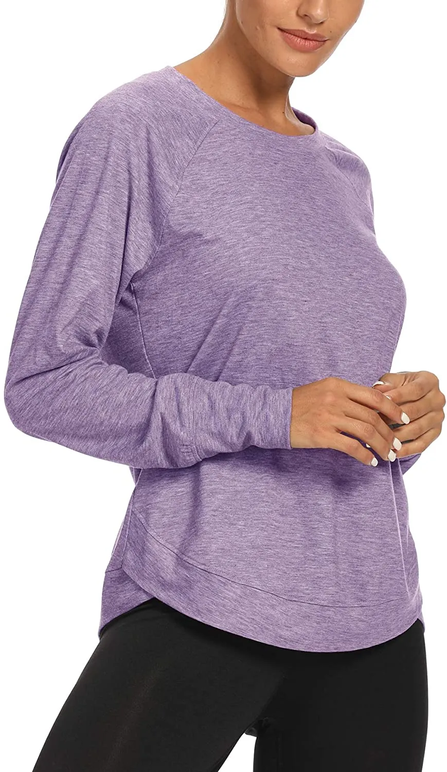 YUWZZ Long Sleeve Workout Shirts for Women Yoga Workout Sports Running Shirt Tops