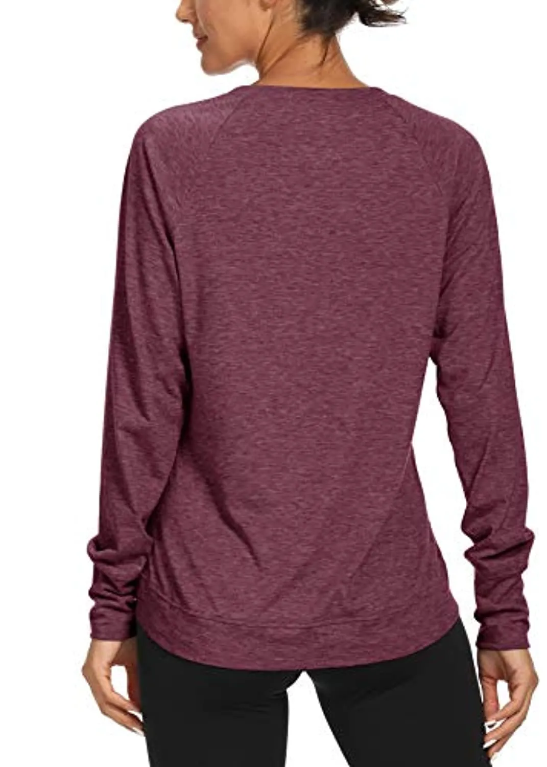 YUWZZ Long Sleeve Workout Shirts for Women Yoga Workout Sports Running Shirt Tops