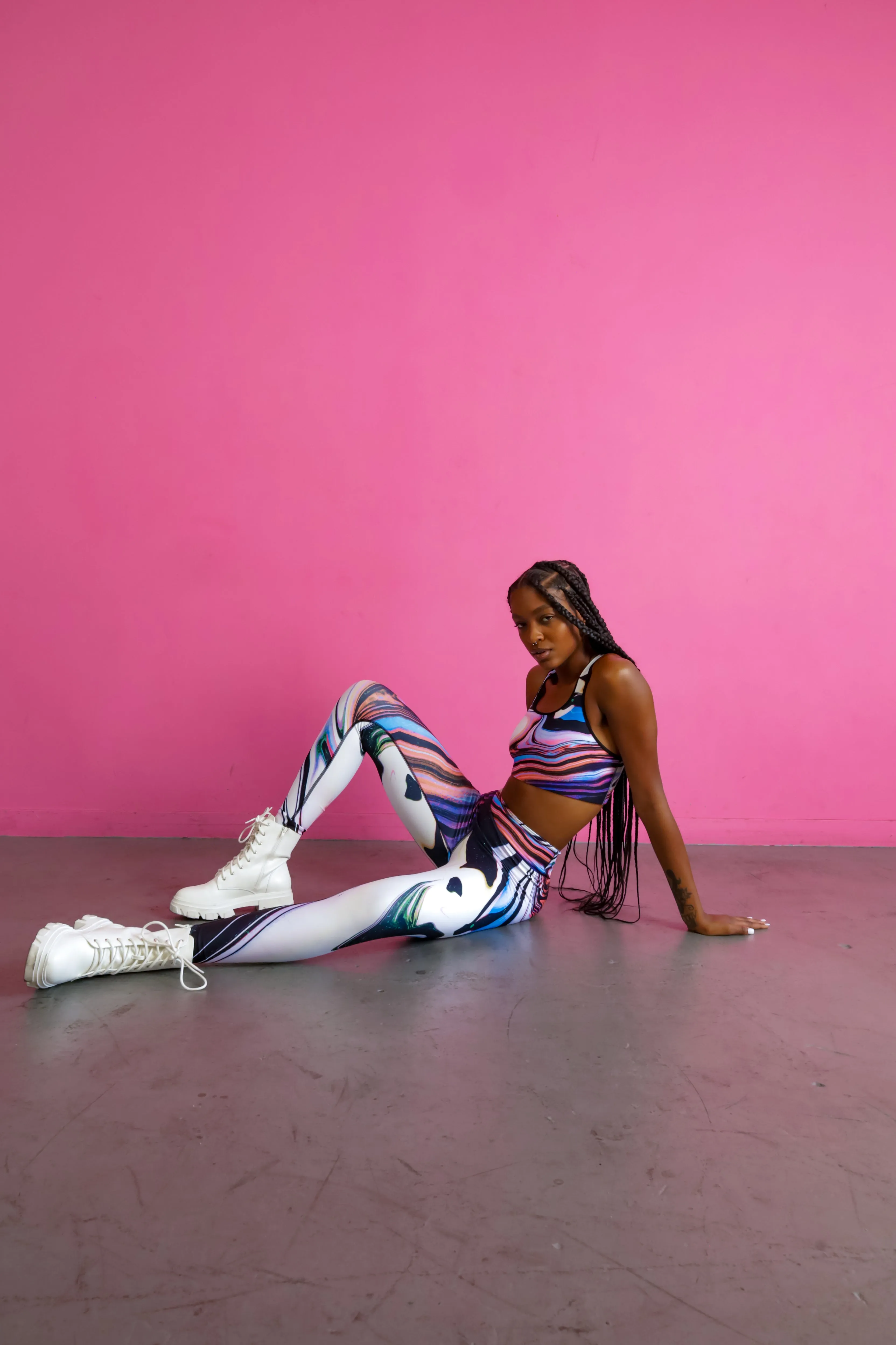 Zuri MaruMaru Print Buttery Soft High Waisted Workout Leggings